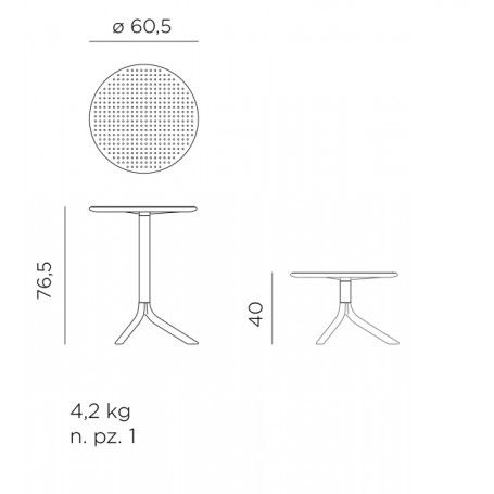 Tavolino Step D.60,5xH.76,5 cm- Nardi
