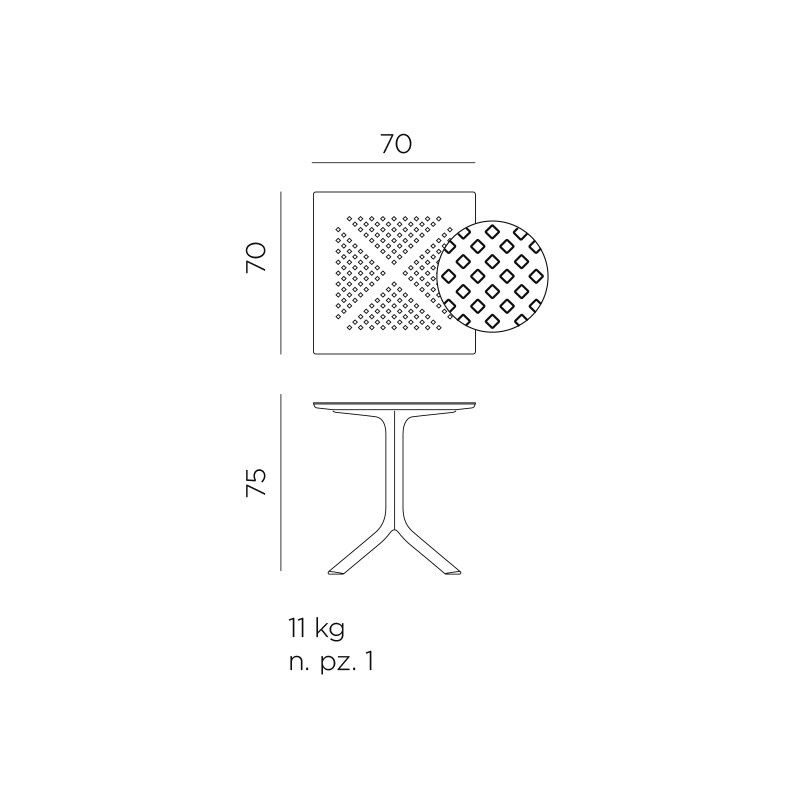 Tavolo Clipx 70x70 cm - Nardi