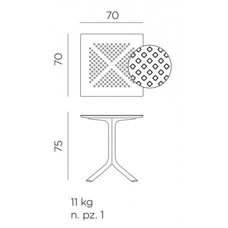 Tavolo Clipx 70x70 cm - Nardi