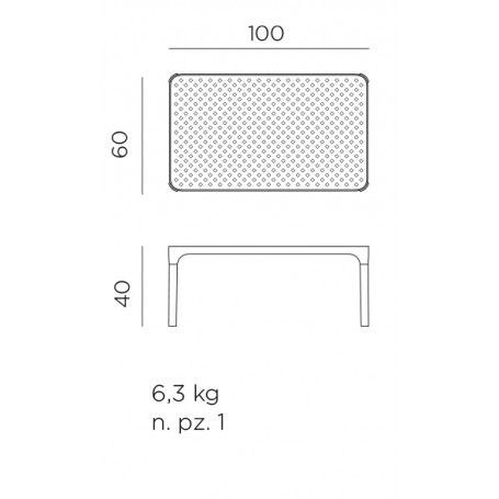 Tavolino Net Table 100x60 cm - Nardi