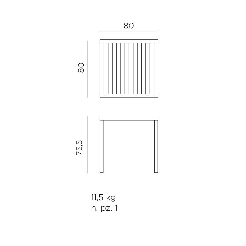 Tavolino Cube 80x80 cm - Nardi
