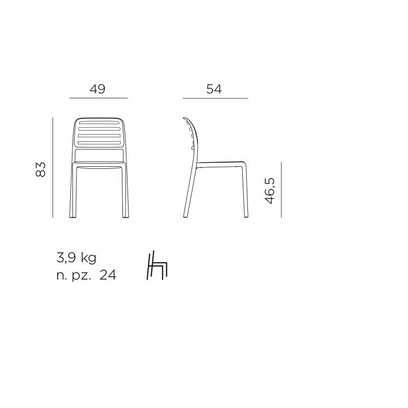 Sedia Costa Bistrot - Nardi