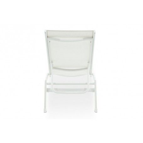 Lettino Prendisole da Giardino in Alluminio Bianco | Eracle