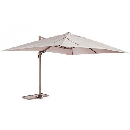 Ombrellone Decentrato da Giardino in Alluminio 3x4 mt Tortora | Alba