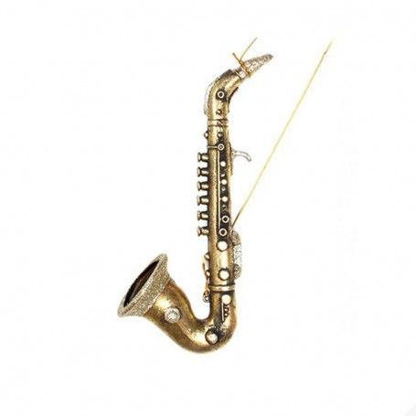 Sassofono Oro Antico con Glitter Champagne 27 cm