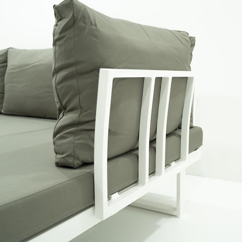 Set Divano Modulare in Alluminio Dafne White