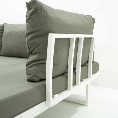 Set Divano Modulare in Alluminio Dafne White Set Divano Modulare in Alluminio Dafne White