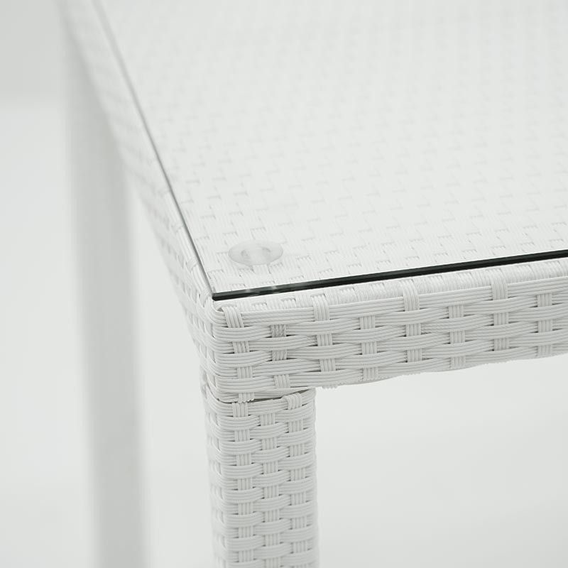 Tavolo da Giardino in Alluminio Bianco