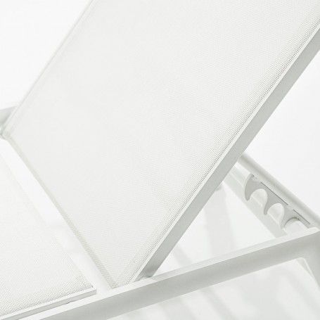 Lettino Prendisole da Giardino in Alluminio Bianco | Eracle