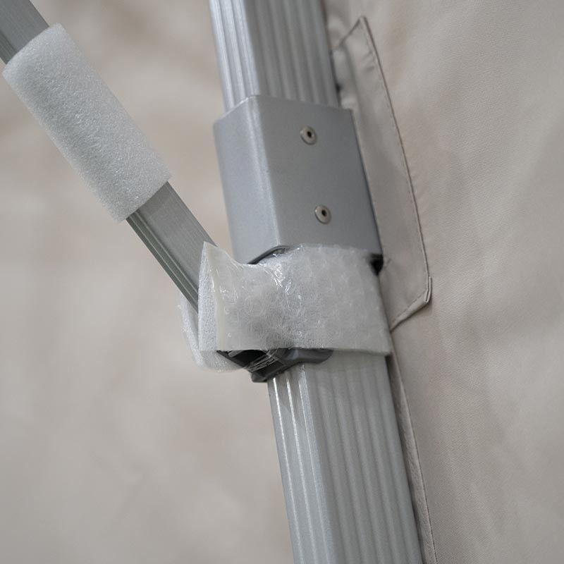 Ombrellone Decentrato da Giardino in Alluminio 3x3 mt Grigio | Alba