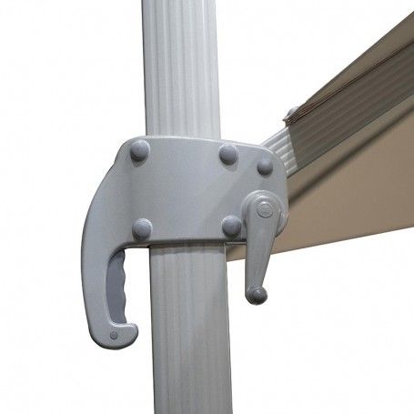 Ombrellone Decentrato da Giardino in Alluminio 3x3 mt Grigio | Alba