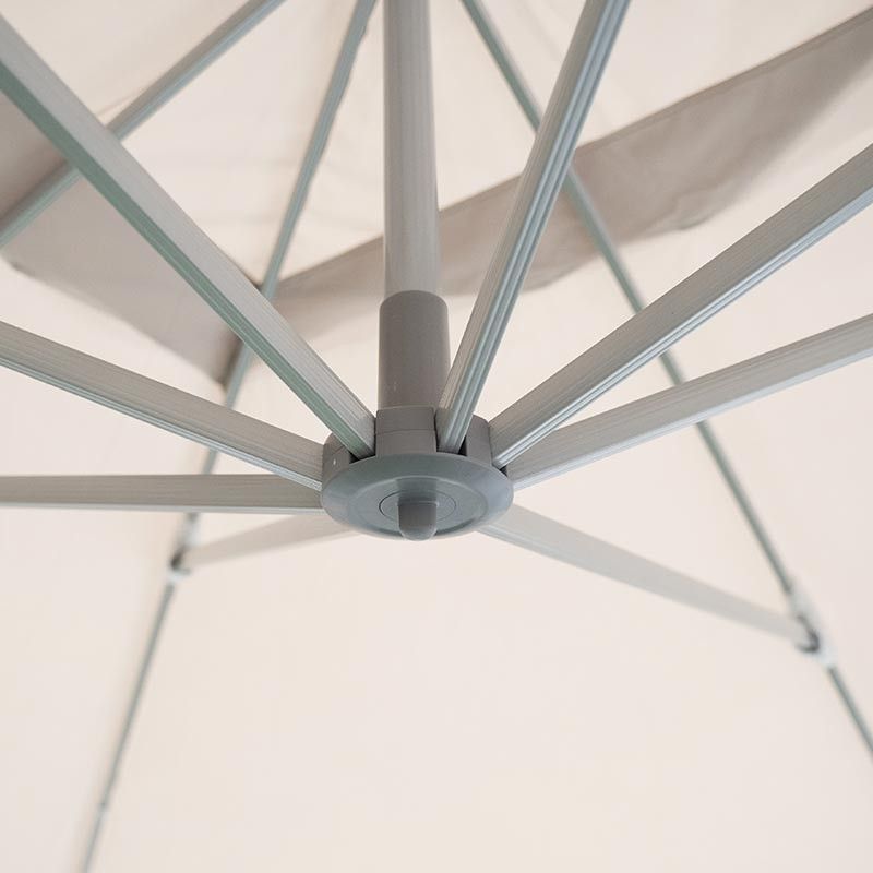 Ombrellone Decentrato da Giardino in Alluminio 3x3 mt Grigio | Alba