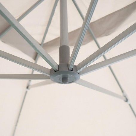 Ombrellone Decentrato da Giardino in Alluminio 3x3 mt Grigio | Alba