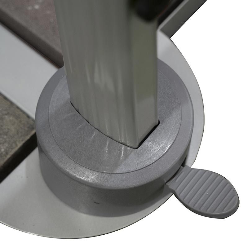 Ombrellone Decentrato da Giardino in Alluminio 3x3 mt Grigio | Alba