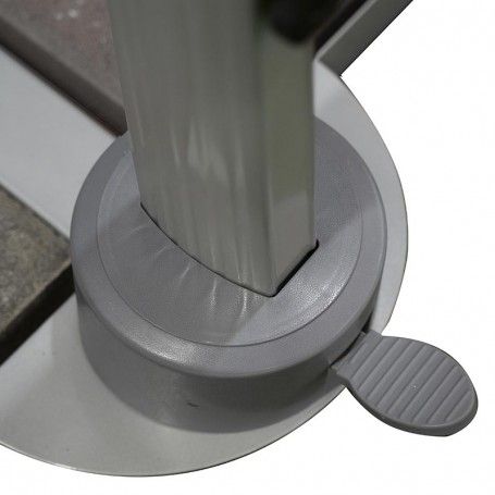 Ombrellone Decentrato da Giardino in Alluminio 3x3 mt Grigio | Alba