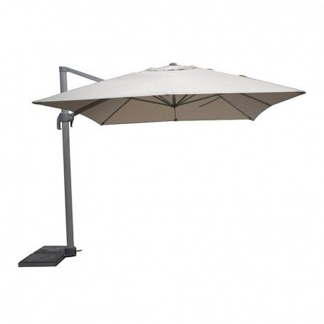 Ombrellone Decentrato da Giardino in Alluminio 3x3 mt Grigio | Alba