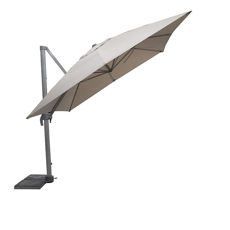 Ombrellone Decentrato da Giardino in Alluminio 3x3 mt Grigio | Alba