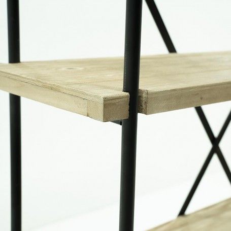 Scaffale/Libreria in Legno e Metallo, Stile Industrial - Fox Scaffale/Libreria in Legno e Metallo, Stile Industrial - Fox