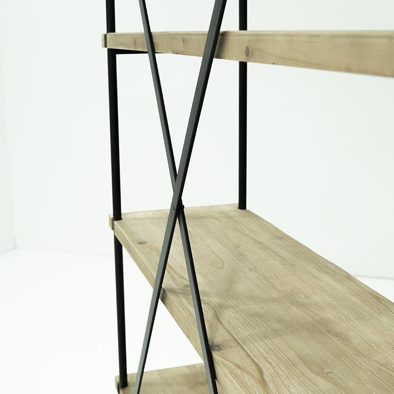 Scaffale/Libreria in Legno e Metallo, Stile Industrial - Fox