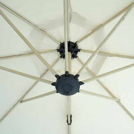 Ombrellone Decentrato da Giardino in Alluminio D.3 mt Sabbia | QD030A