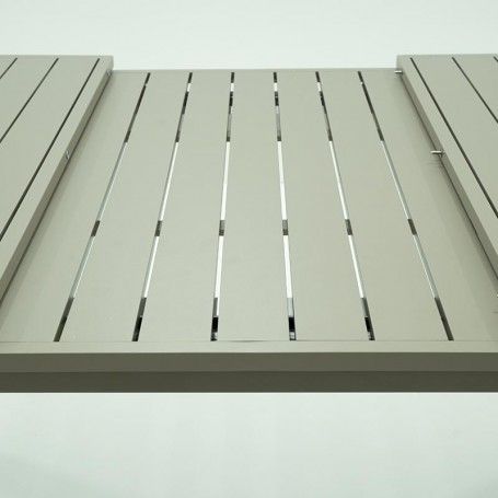 Tavolo Rettangolare Allungabile in Alluminio Tortora | Aci Tavolo Rettangolare Allungabile in Alluminio Tortora | Aci