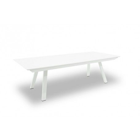 Tavolo Rettangolare Allungabile in Alluminio Bianco | Didone Tavolo Rettangolare Allungabile in Alluminio Bianco | Didone