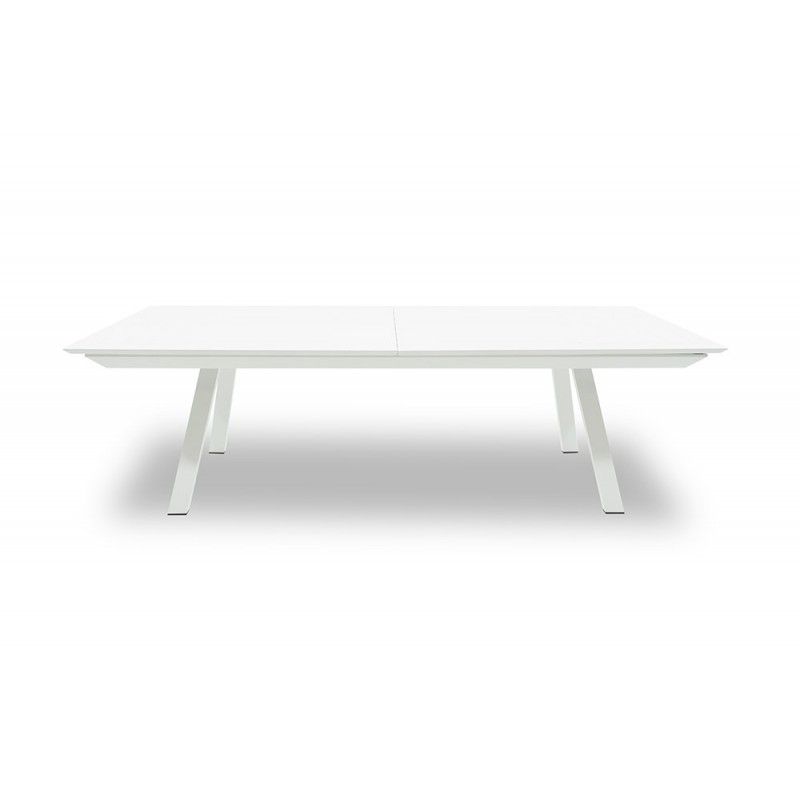Tavolo Rettangolare Allungabile in Alluminio Bianco | Didone