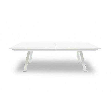 Tavolo Rettangolare Allungabile in Alluminio Bianco | Didone Tavolo Rettangolare Allungabile in Alluminio Bianco | Didone