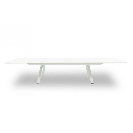 Tavolo Rettangolare Allungabile in Alluminio Bianco | Didone Tavolo Rettangolare Allungabile in Alluminio Bianco | Didone