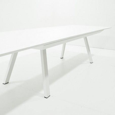 Tavolo Rettangolare Allungabile in Alluminio Bianco | Didone Tavolo Rettangolare Allungabile in Alluminio Bianco | Didone