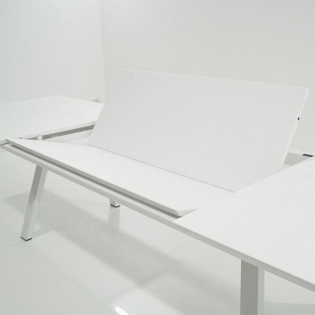 Tavolo Rettangolare Allungabile in Alluminio Bianco | Didone Tavolo Rettangolare Allungabile in Alluminio Bianco | Didone