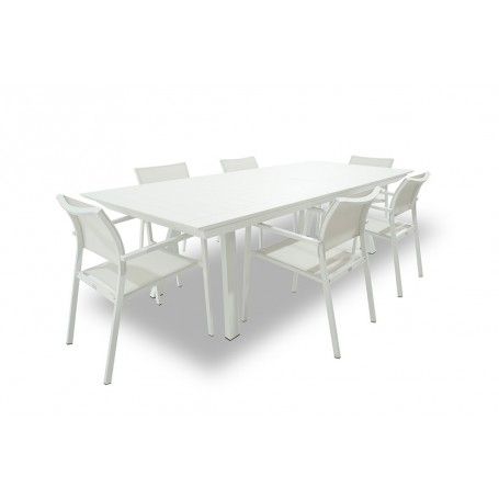 Tavolo Rettangolare Allungabile in Alluminio Bianco | Didone Tavolo Rettangolare Allungabile in Alluminio Bianco | Didone