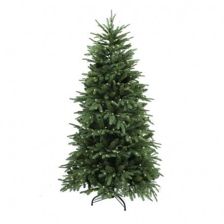 Albero di Natale Abete Verde con Luci Led H.150/240 cm Apertura ad Ombrello | Albero Realistico Artificiale