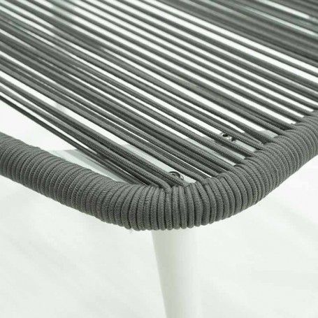 Poltrona con Poggiapiedi in Alluminio e Corde Licis