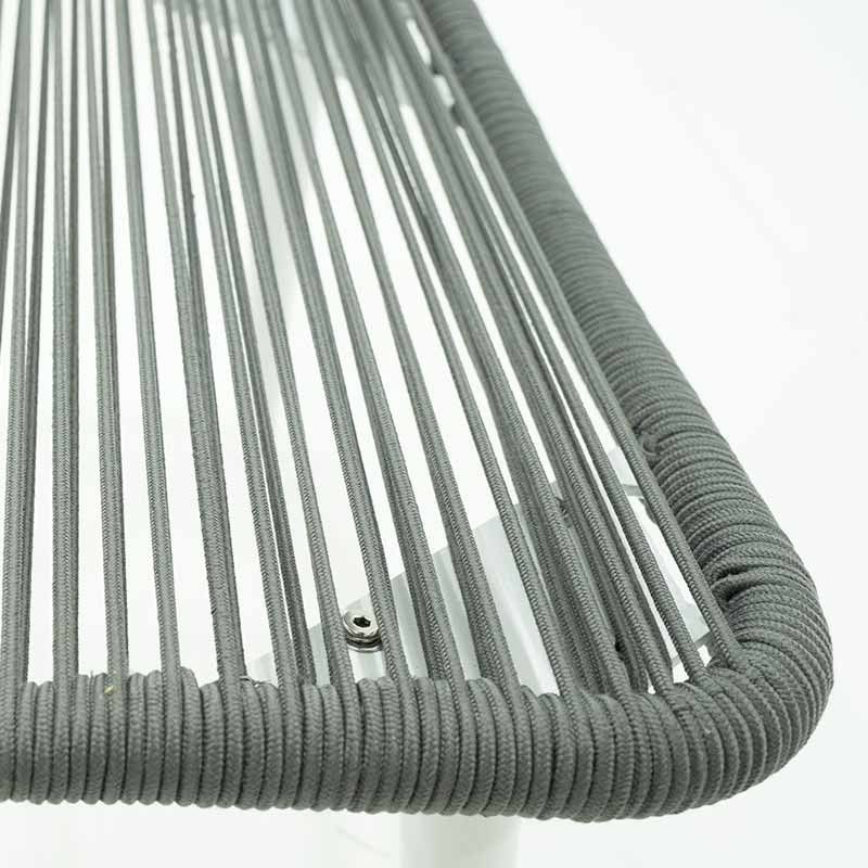 Poltrona con Poggiapiedi in Alluminio e Corde Licis