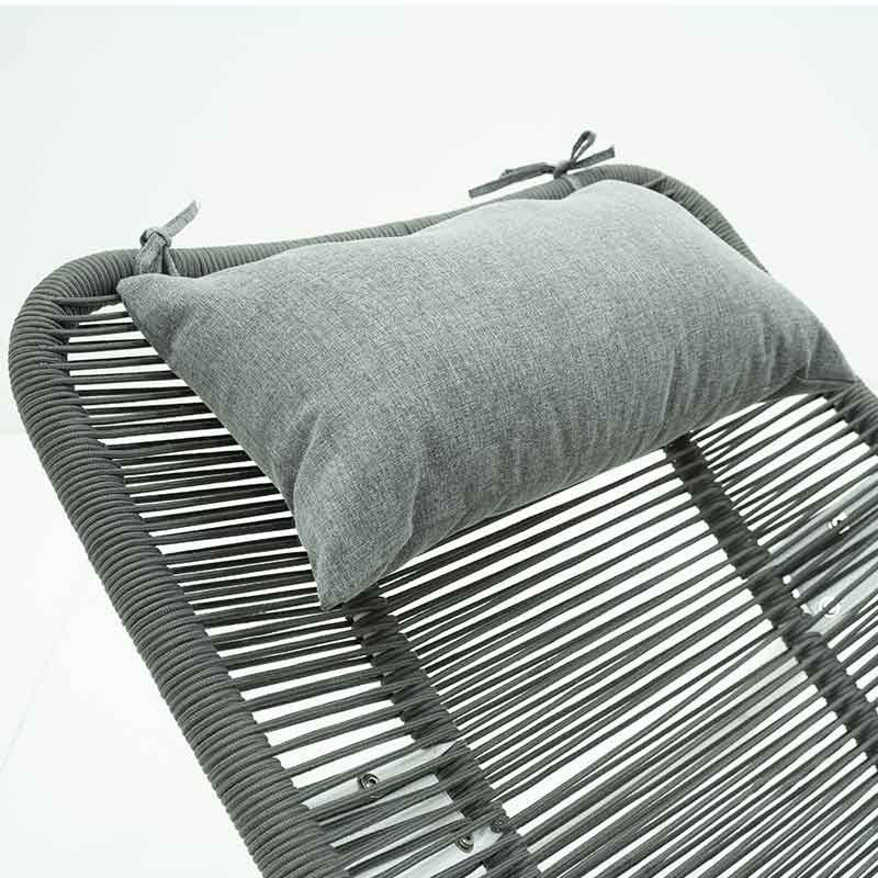 Poltrona con Poggiapiedi in Alluminio e Corde Licis