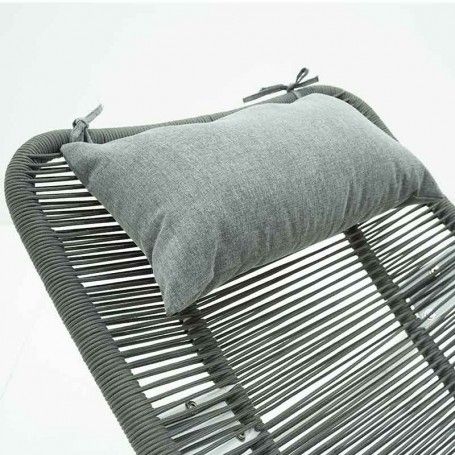 Poltrona con Poggiapiedi in Alluminio e Corde Licis