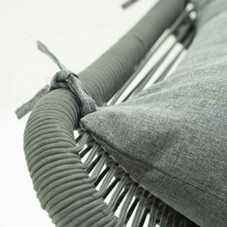 Poltrona con Poggiapiedi in Alluminio e Corde Licis