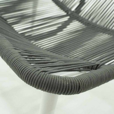 Poltrona con Poggiapiedi in Alluminio e Corde Licis