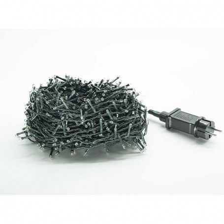 Catena Memory Control con 480 Luci Led Bianco Caldo con Cavo Verde 24 metri, Uso Esterno