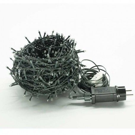 Catena con 1000 Luci Led Bianco Freddo con Cavo Verde, 50 metri + 5, Uso Esterno