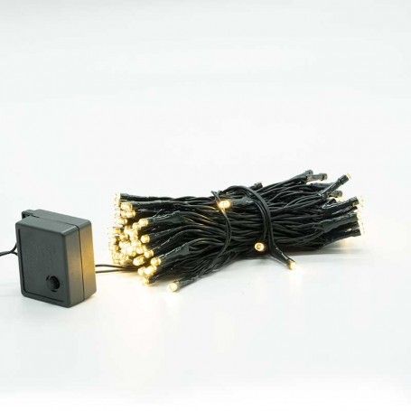 Catena con 96 Luci Led Bianco Satinato Caldo, Controller 8 Giochi, 10 metri Uso Esterno