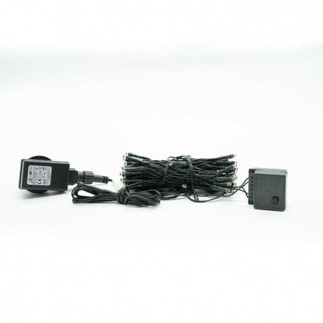 Catena con 96 Luci Led Bianco Satinato Caldo, Controller 8 Giochi, 10 metri Uso Esterno