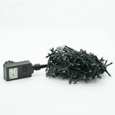 Catena Luminosa con 180 Luci Led Blu con Cavo Verde 3 metri, 8 Giochi Luci, Uso Esterno