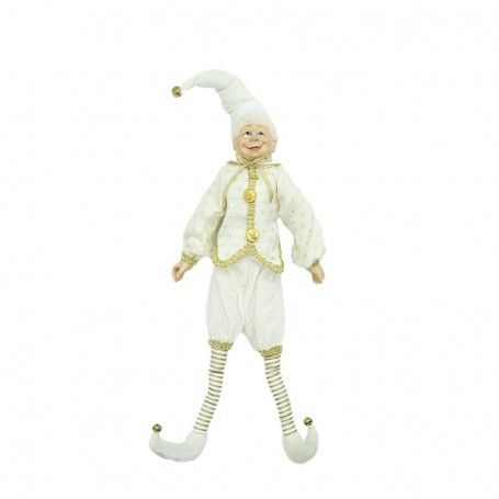 Elfo Natalizio con Abito Avorio e Oro