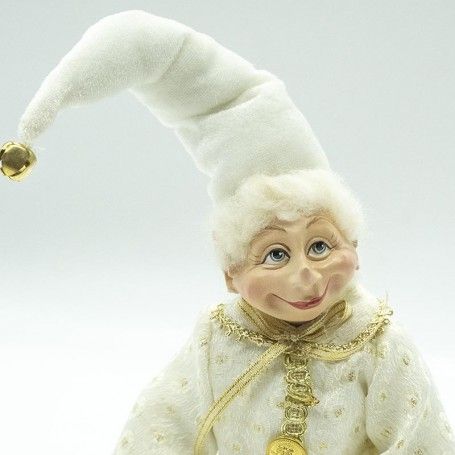 Elfo Natalizio con Abito Avorio e Oro