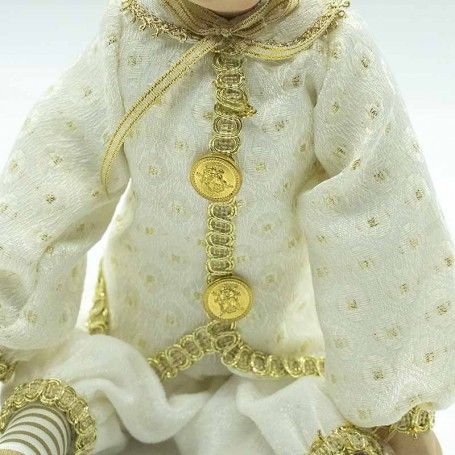 Elfo Natalizio con Abito Avorio e Oro