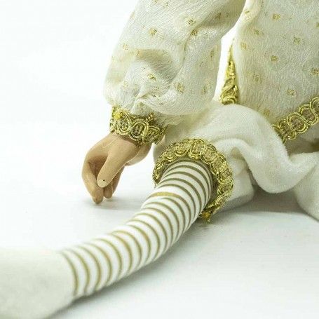 Elfo Natalizio con Abito Avorio e Oro