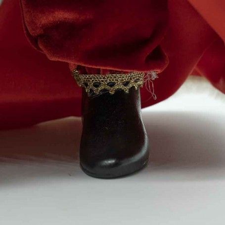 Babbo Natale con Abito Elegante Rosso e Oro H.54 cm