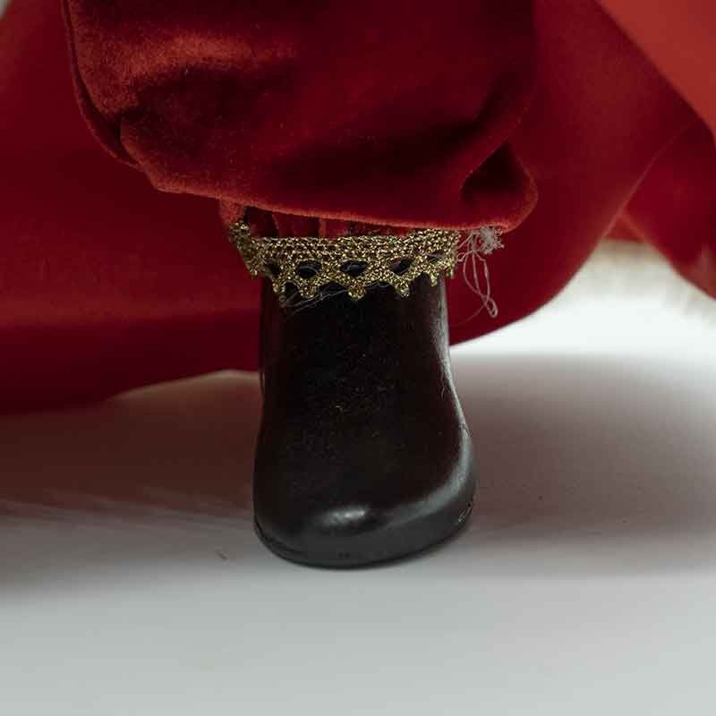 Babbo Natale con Abito Elegante Rosso e Oro H.69 cm